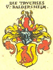 Wappen der Familie Truchseß von Baldersheim nach Siebmachers Wappenbuch