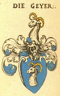 Wappen des Geschlechts Geyer von Giebelstadt aus Siebmachers Wappenbuch 1605