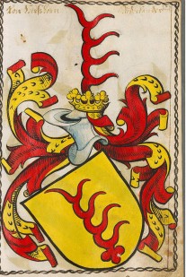 Wappen der Herren von Hirschhorn aus Scheiblers Wappenbuch