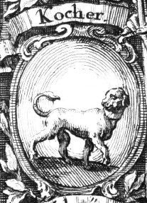 Symbolische Darstellung für den Ritterkanton Kocher von 1721