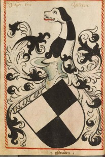 Wappen der Grafen von Zollern in Scheiblers Wappenbuch (1450-1480)