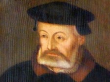 Postumes Porträt des Johannes Brenz, Epitaph in der Stiftskirche Stuttgart (Jonathan Sauter 1584)