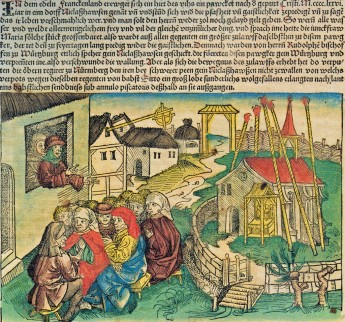Bericht über den „Pauker von Niklashausen“ in der Schedelschen Weltchronik von 1493