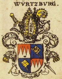 Wappen des Bistums Würzburg nach Siebmachers Wappenbuch von 1605
