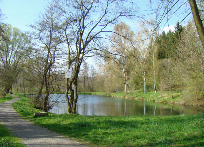Der Fischersee bei der Kugelmühle im Fünfmühlental