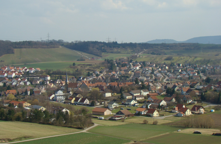 Blick von der Leinburg auf Kleingartach